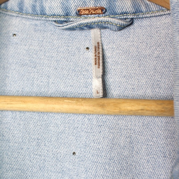 Free People Sunday Funday Pearl Denim Jacket - Picture 8 of 9